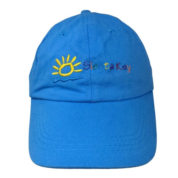 Distinctive Headwear Boy's Strapback Hat Blue Embroidered Siesta Key Logo Cotton - Picture 1 of 7